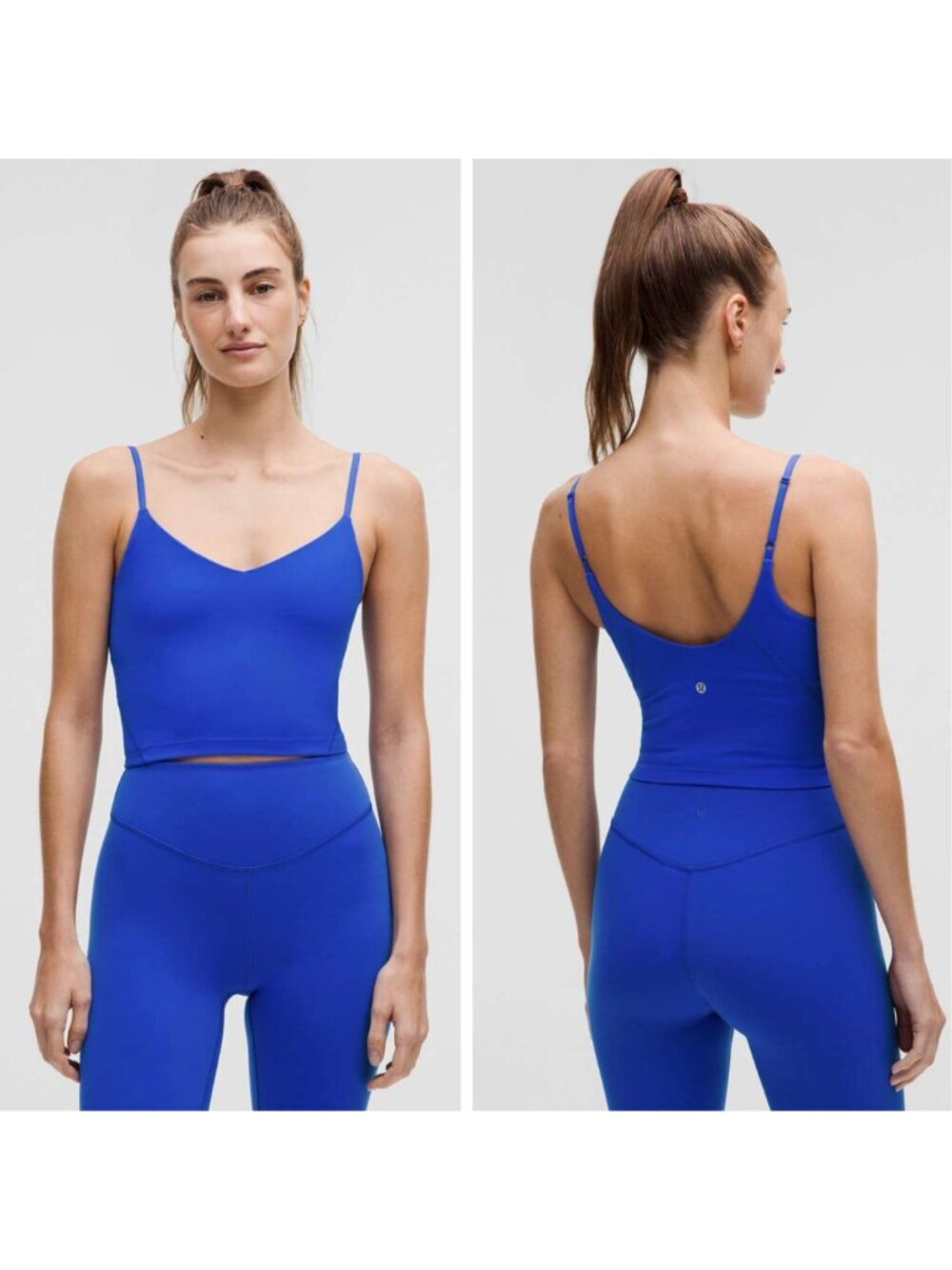 Lululemon Align Cropped Cami Tank Top *Light Support, A/B Cup Cerulean Blue